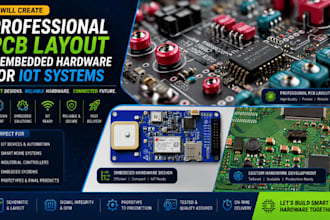 create professional pcb layout and embedded hardware for iot systems
