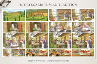 create youtube storyboard illustrations