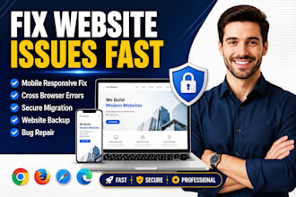 mobile and cross browser issues, secure website migration, and backup