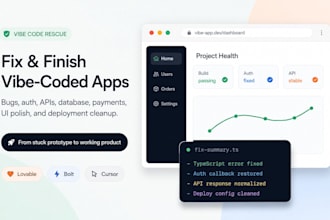 fix bugs and finish your vibe coded web app