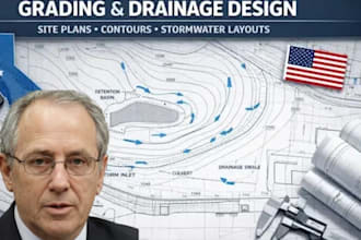 create autocad civil site plans grading plans, utility plans and erosion control