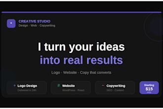 design your logo, website, or copy that attracts clients