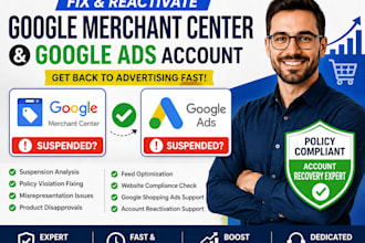 fix suspended google merchant center and reactivate ads account