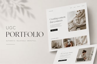 design a professional ugc portfolio website and media kit in canva
