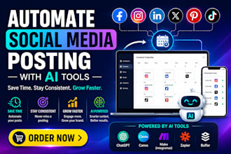 make social media automation make com automation n8n social media ai automation
