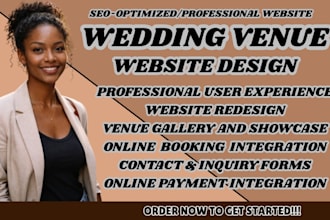wedding venue website event venue website wedding website event planner website