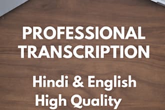 do hindi and english audio transcription and voice typing