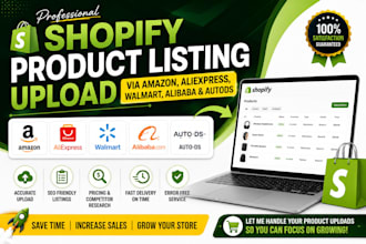 do shopify product listing upload via amazon aliexpress walmart alibaba autods