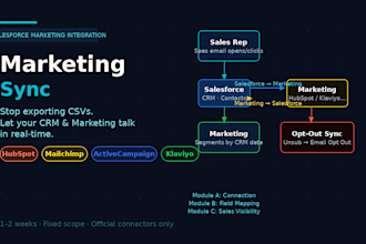 integrate salesforce with mailchimp hubspot activecampaign or klaviyo