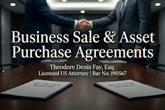 draft business sale contracts and asset purchase agreements
