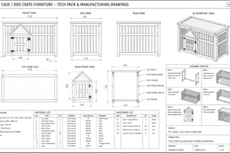 create 3d product design for pet accessories, pet feeder, pet cage design