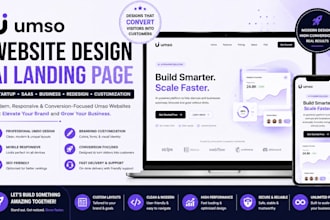 umso website design ai landing page startup saas redesign customization