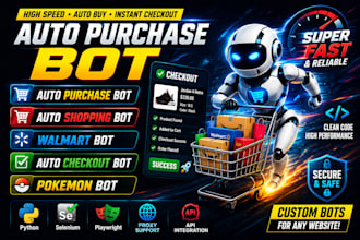 build auto purchase bot, shopping bot, target bot, auto buying bot, pokemon bot