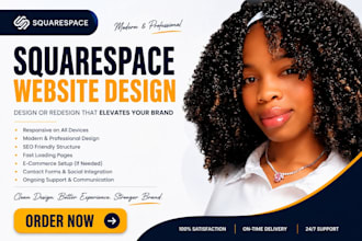 design or redesign a mordern squarespace website