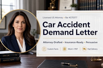 draft a powerful car accident demand letter as a licensed US attorney