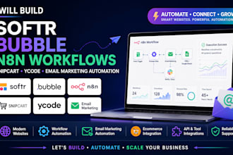 build softr bubble n8n workflows snipcart ycode email marketing automation
