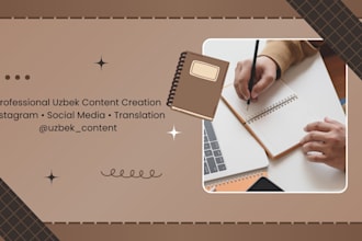 write professional uzbek content for instagram and social media