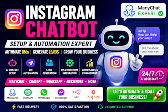 build instagram chatbot with manychat, dm automation and ai bot to boost leads