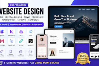 design bildr kreezalid selz tows milkshake carrd pro taplink semplice website