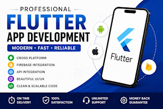 develop flutter mobile app with firebase integration