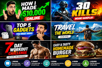 design clean and attractive thumbnails for social media