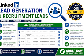 do linkedin lead generation and recruitment lead research