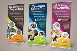 design retractable banner and roll up banner