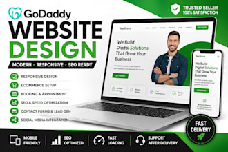 design godaddy website, redesign godaddy website development godaddy expert