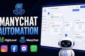 setup manychat automation and chatbot for tiktok instagram facebook and whatsapp