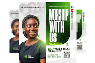 design modern church flyers, revival and conference posters