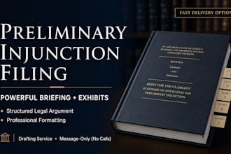 prepare complex emergency injunction court filings
