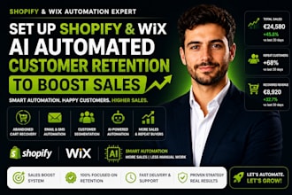 set up shopify wix ai customer retention automation boost business sales
