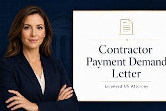 draft a contractor payment dispute demand letter as a USA attorney