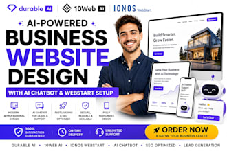 build durable ai website design 10web ionos website ai chatbot webstart setup