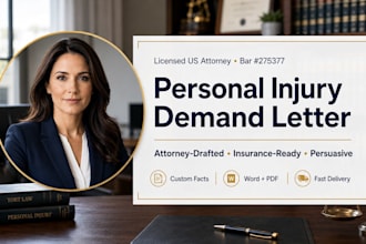 write a professional personal injury demand letter as a licensed US attorney