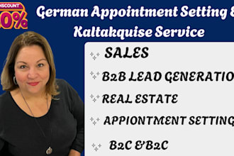 do b2b german appointment setting  b2c kaltaquise