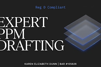 provide expert ppm drafting for regulation d 506b and 506c