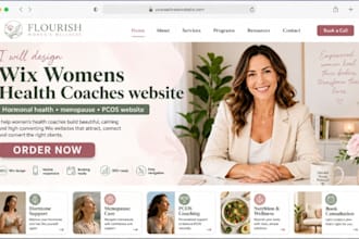 design wix womens health coaches website hormonal health menopause pcos website