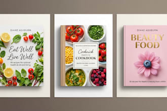design professional cookbook covers, recipe book formatting, cookbook design