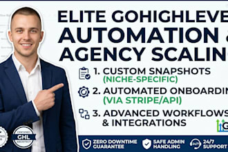 setup custom ghl snapshot, automate agency onboarding with API webhook workflows