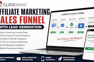 create clickbank affiliate marketing salesfunnel with lead generation