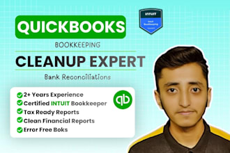 do quickbooks online bookkeeping, cleanup and reconciliation