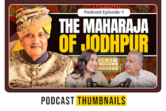 design professional podcast youtube thumbnails