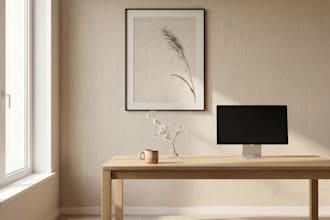 design calming nature and japandi ai wall art for pod