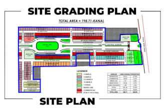 do site grading using autocad, site plan, drainage plan, drainage plan, utility