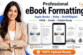professionally format your ebook for apple books, kobo and draft2digital