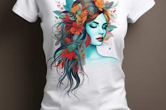 design a creative graphic t shirt and t shirt logo
