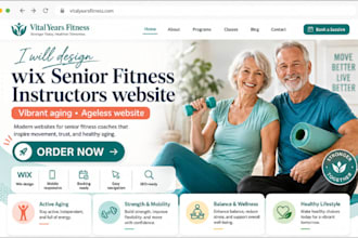 design wix senior fitness instructors website vibrant aging ageless  website