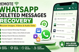 remote whatsapp deleted messages recovery  recover images videos and audio data