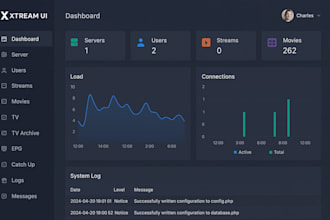 setup a satble and fully working xtream ui xui one panel  with m3u playlists